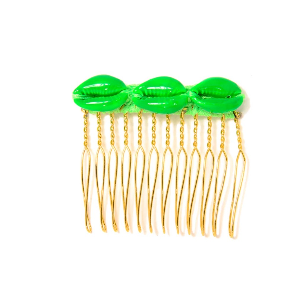 VANESSA ARIZAGA BEACH RAVE HAIR COMB LIME GREEN - NEW